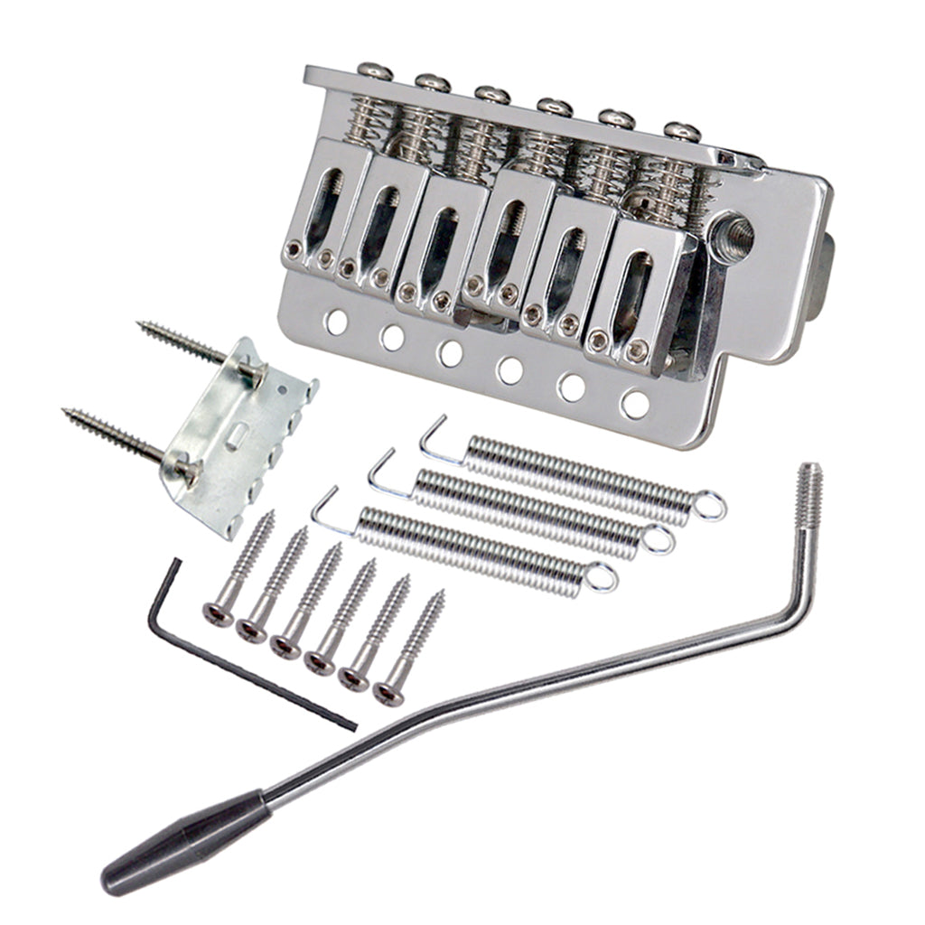 Silver 6 String Left Handed Guitar Tremolo Bridge Assembly for ST SQ Guitar