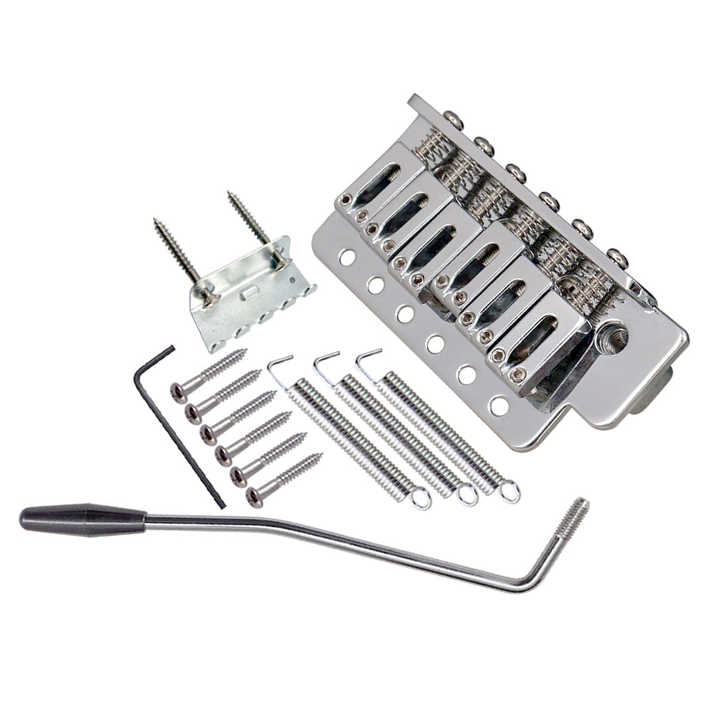 Silver 6 String Left Handed Guitar Tremolo Bridge Assembly for ST SQ Guitar