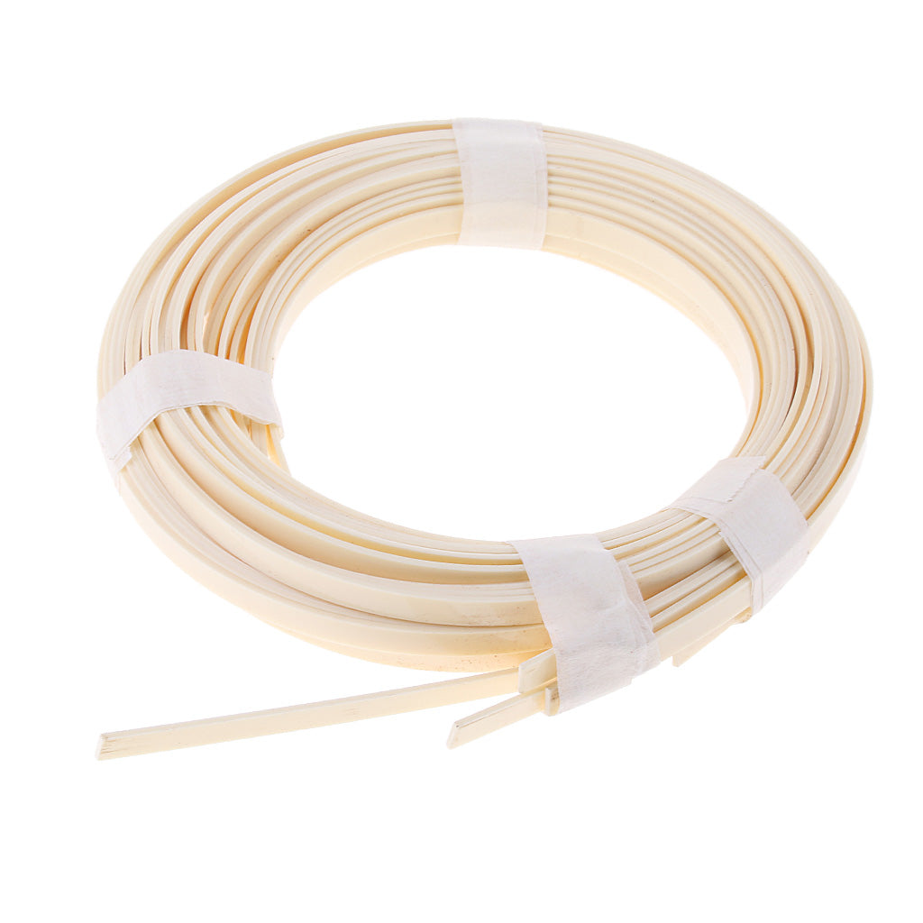 10 Pieces Guitar Binding Purfling Strips for Acoustic Guitar Beige Color