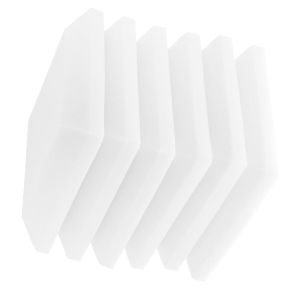 6 Pieces Sound Stop Acoustic Foam Panel Soundproofing Board  Pad White