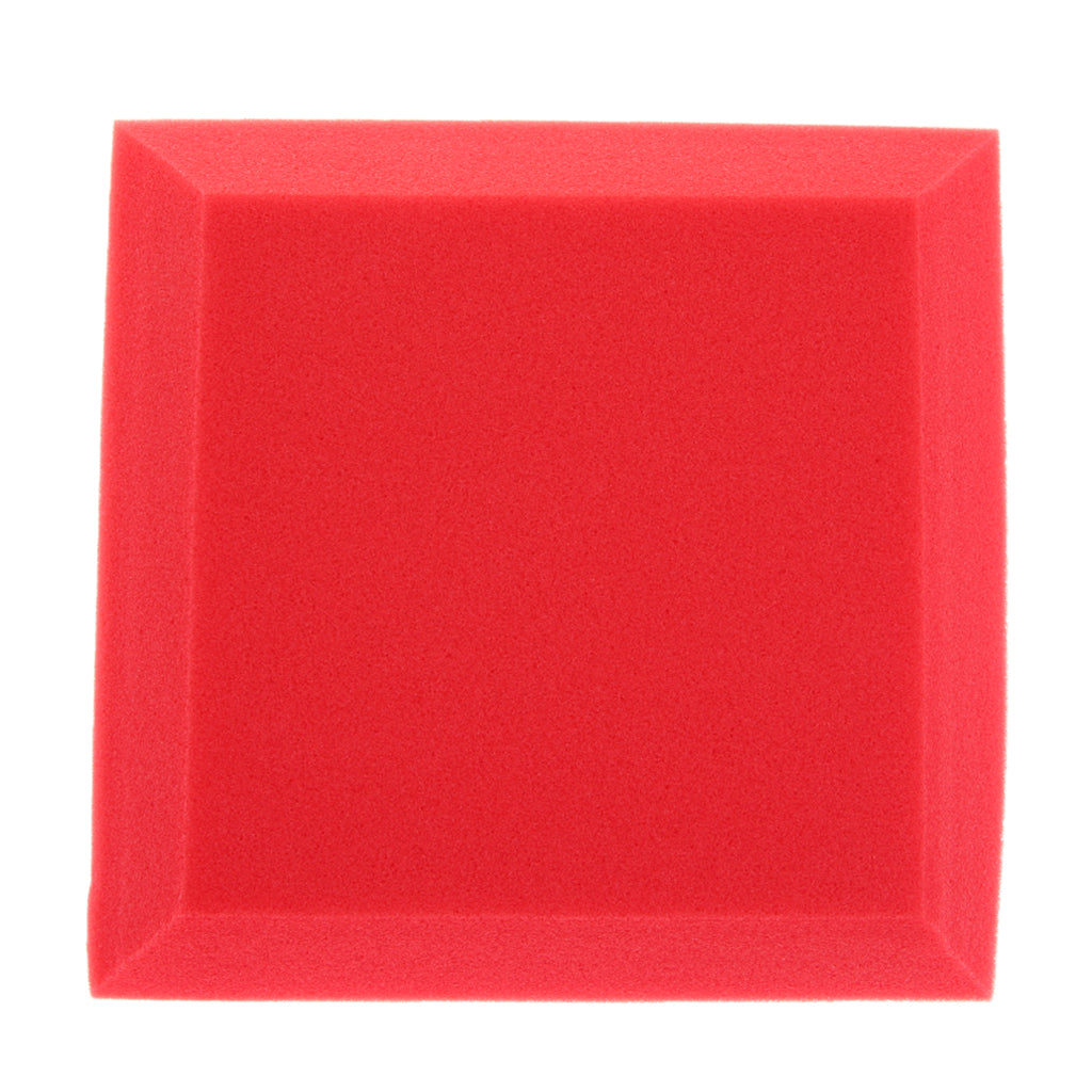 6 Pieces Sound Stop Acoustic Foam Panel Soundproofing Board  Pad Red