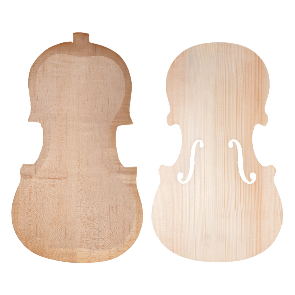 1 Set Wood Unfinished Violin Kits Fiddle Panel Back 4-4