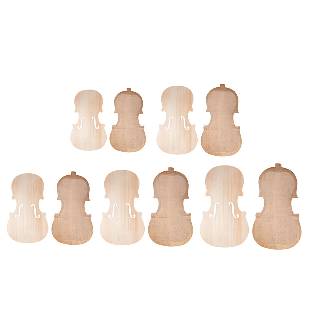 1 Set Wood Unfinished Violin Kits Fiddle Panel Back 4-4