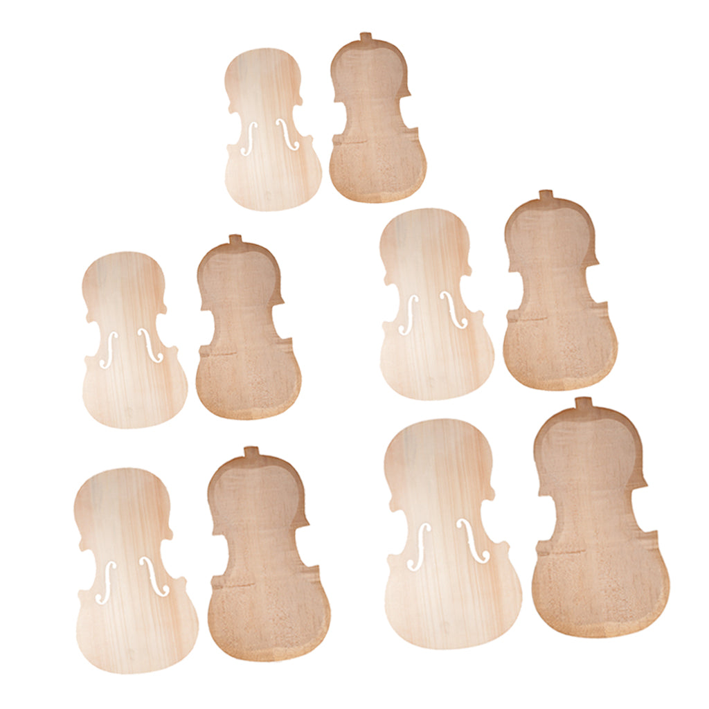 1 Set Wood Unfinished Violin Kits Fiddle Panel Back 4-4