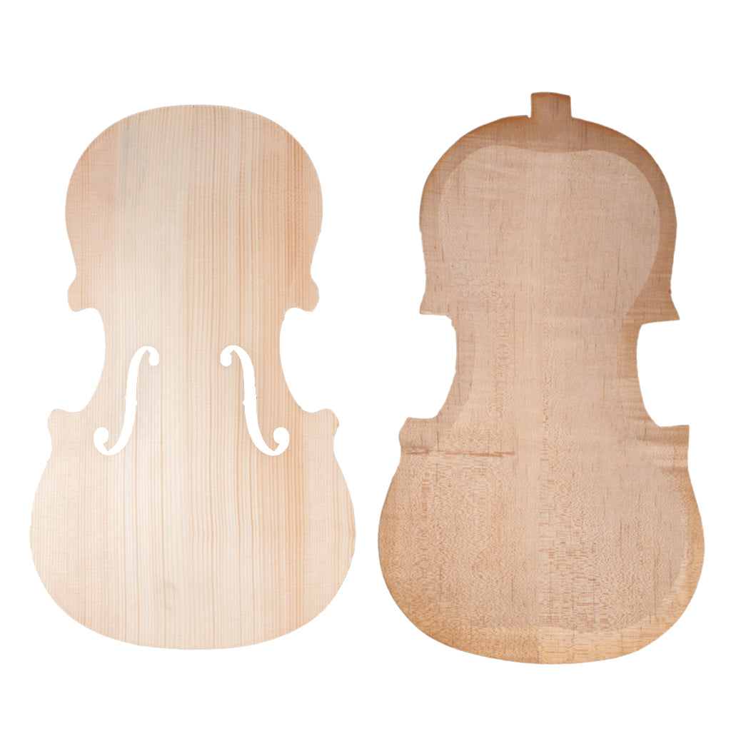 1 Set Wood Unfinished Violin Kits Fiddle Panel Back 1-8