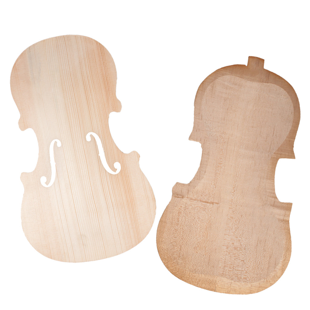 1 Set Wood Unfinished Violin Kits Fiddle Panel Back 1-8