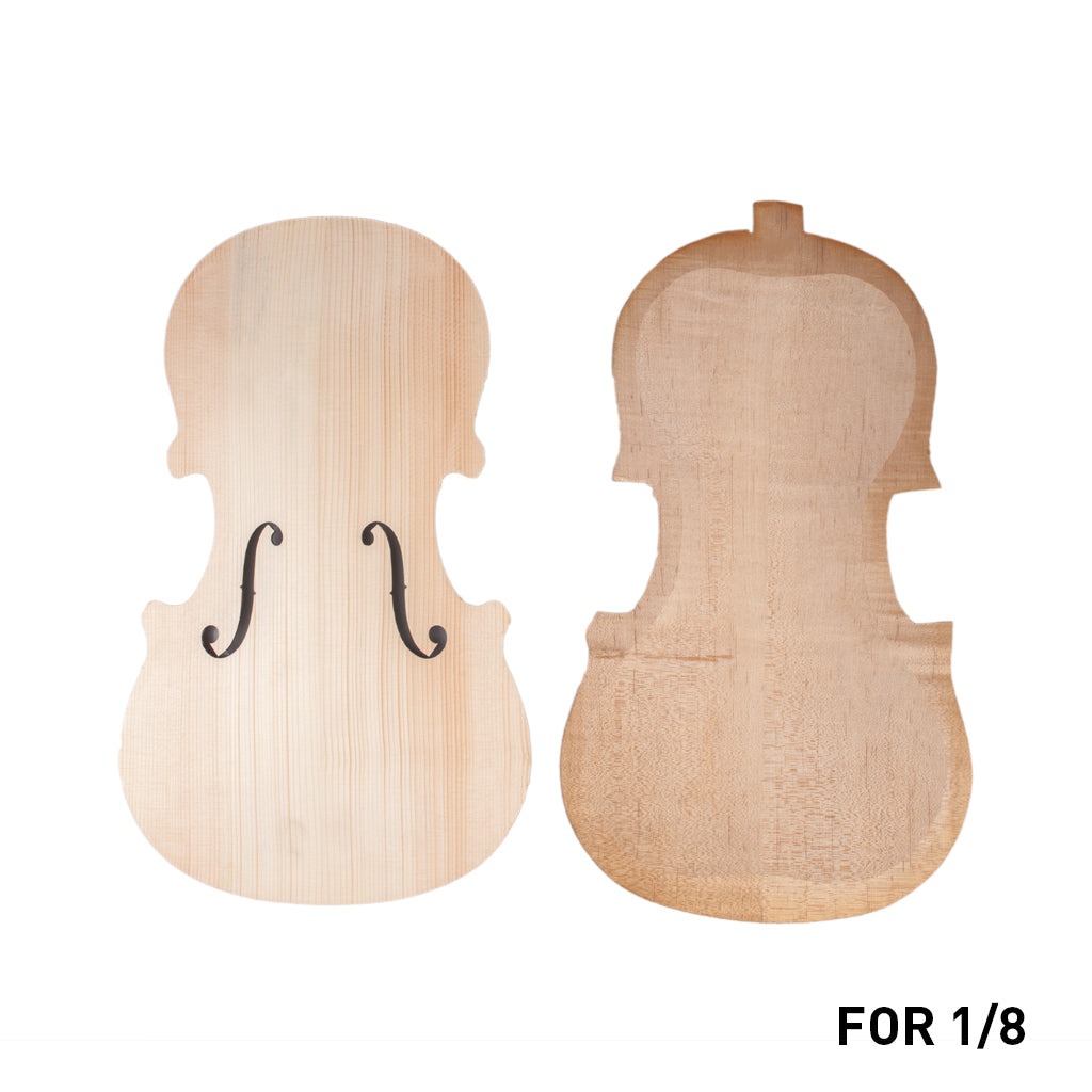 1 Set Wood Unfinished Violin Kits Fiddle Panel Back 1-8