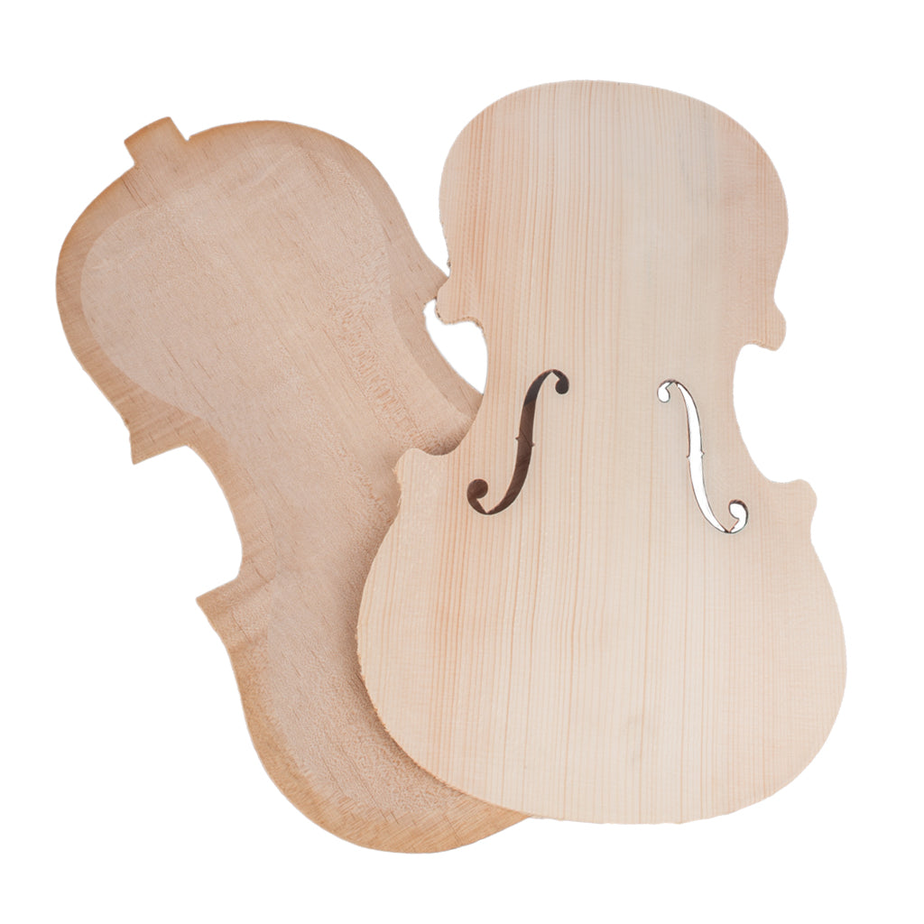 1 Set Wood Unfinished Violin Kits Fiddle Panel Back 1-8