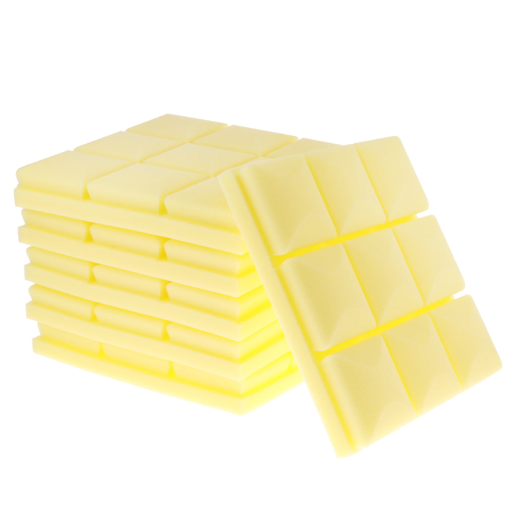 6 Pcs Sound Absorption Foam Panel Studio Soundproofing Foam for KTV Yellow