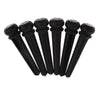 6 Pieces Ebony Wood Bridge Pins Shell Dot Inlay for Acoustic Folk Guitar #2