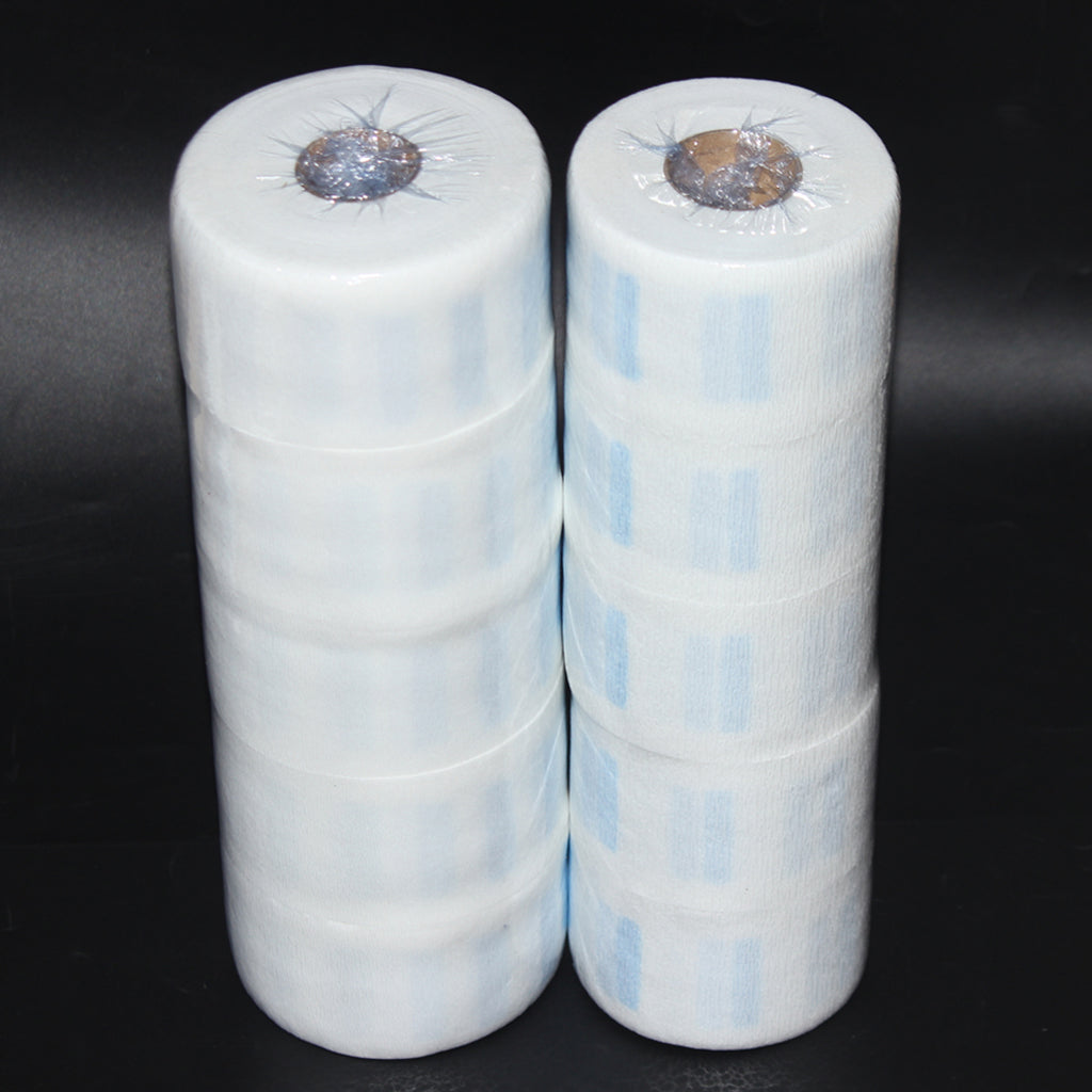 5 Rolls Disposable Neck Ruffle Paper Strip Tissue for Salon Beauty Barbers