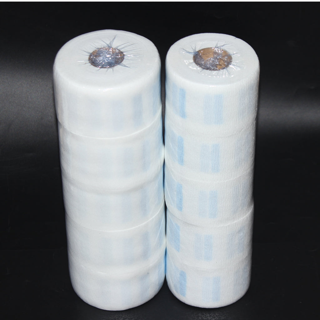 5 Rolls Disposable Neck Ruffle Paper Strip Tissue for Salon Beauty Barbers