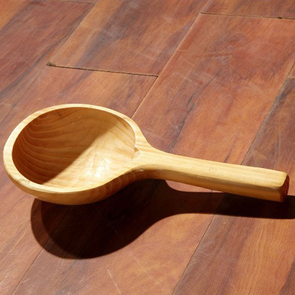 Handmade Wooden Ladle Water Scoop for Bath Spa Sauna Foot Massage Soaking