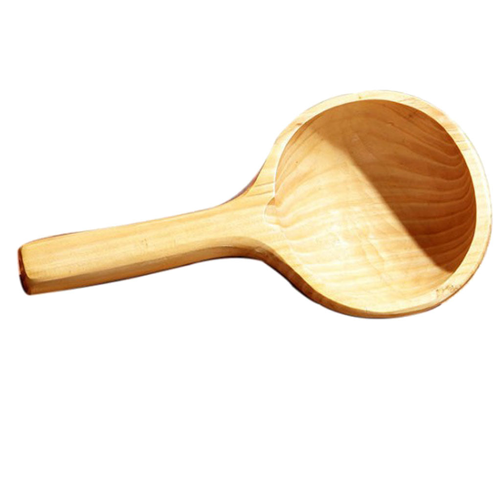 Handmade Wooden Ladle Water Scoop for Bath Spa Sauna Foot Massage Soaking