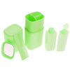 5 Pieces Portable Toothbrush Travel Case Box Wash Gargle Cup Set Green