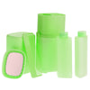 5 Pieces Portable Toothbrush Travel Case Box Wash Gargle Cup Set Green