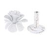 Rose Flower Curtain Holdbacks Metal Drapery Tieback Wall Hook White