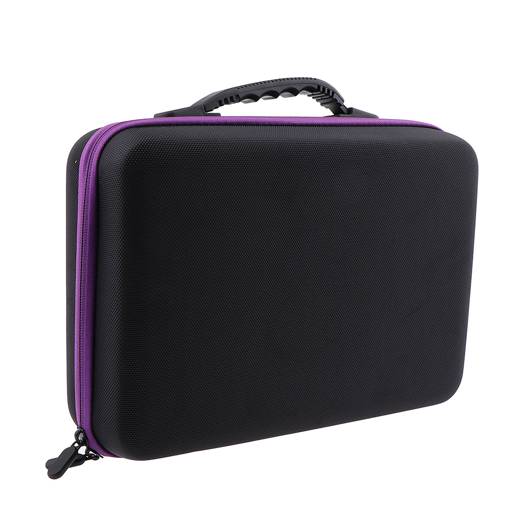 60 Slots EVA Case Bag for Cosmetic Bottles - 5ml,10ml,15ml  Purple Stripe