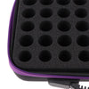 60 Slots EVA Case Bag for Cosmetic Bottles - 5ml,10ml,15ml  Purple Stripe