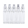 5x Empty Refillable Perfume Bottle Pump Spray Bottle 10ml Glass Shiny Silver