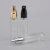 5x Empty Refillable Perfume Bottle Pump Spray Bottle 10ml Glass Shiny Golden