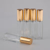 5x Empty Refillable Perfume Bottle Pump Spray Bottle 10ml Glass Shiny Golden