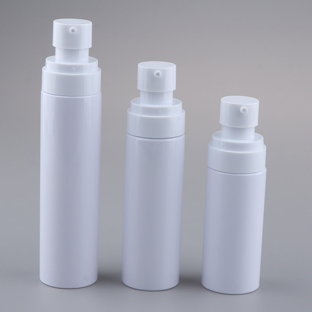 6pcs PET Empty Spray Pump Bottle Riffilable Cosmetic Bottles Set White 60ml