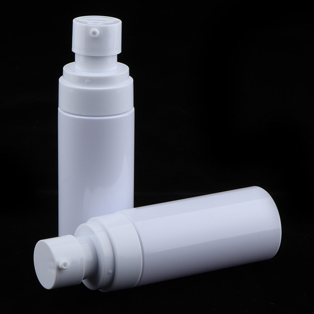 6pcs PET Empty Spray Pump Bottle Riffilable Cosmetic Bottles Set White 60ml