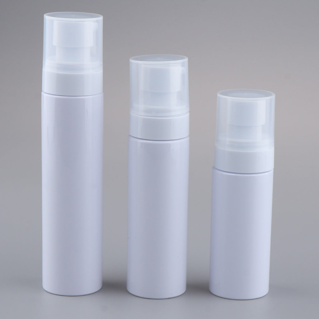 6pcs PET Empty Spray Pump Bottle Riffilable Cosmetic Bottles Set White 60ml