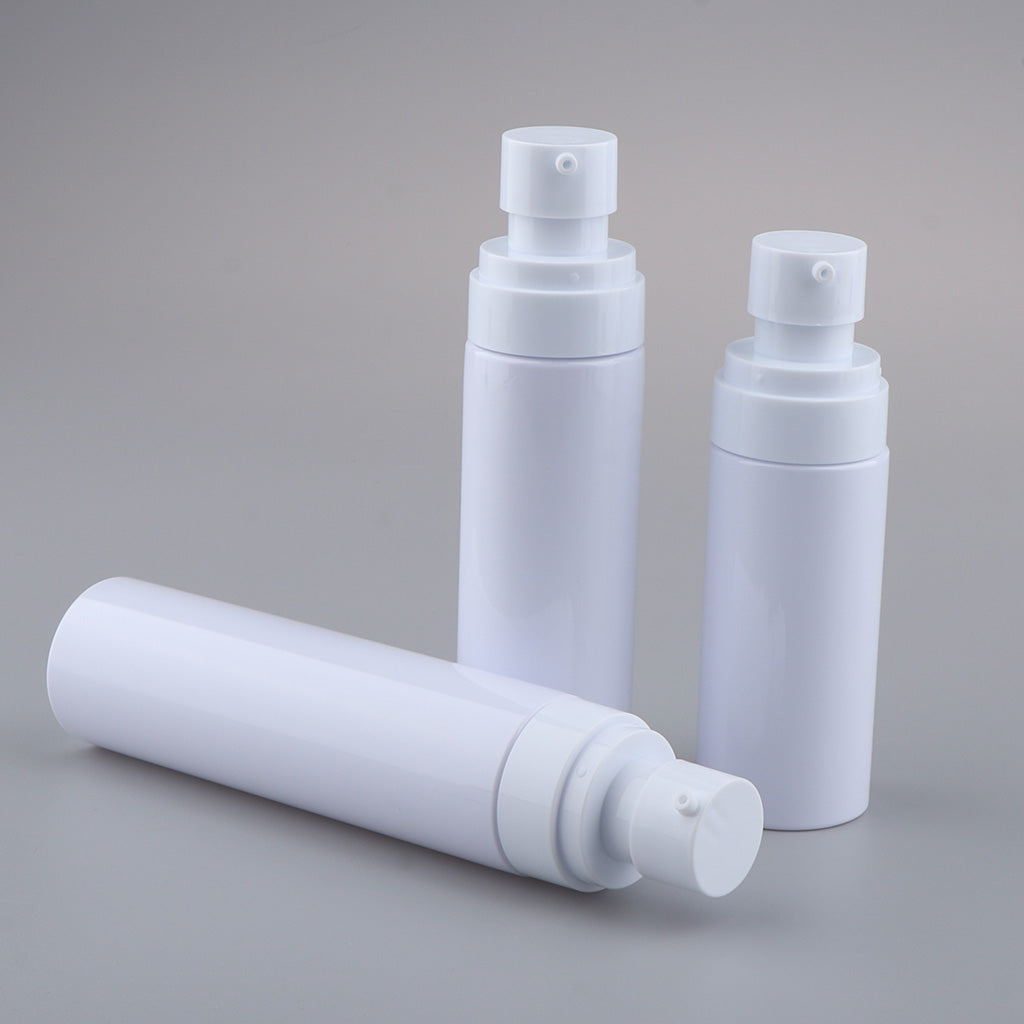 6pcs PET Empty Spray Pump Bottle Riffilable Cosmetic Bottles Set White 60ml