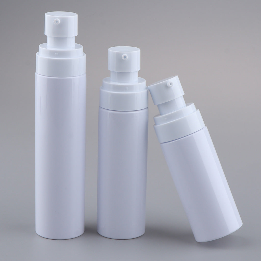 6pcs PET Empty Spray Pump Bottle Riffilable Cosmetic Bottles Set White 60ml