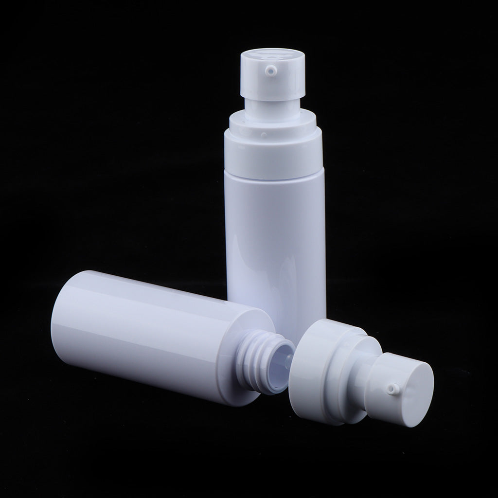 6pcs PET Empty Spray Pump Bottle Riffilable Cosmetic Bottles Set White 60ml