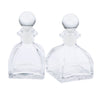 2Pcs Fragrance Glass Diffuser Bottles Jars for DIY Reed Essential Oil Scent 50ml