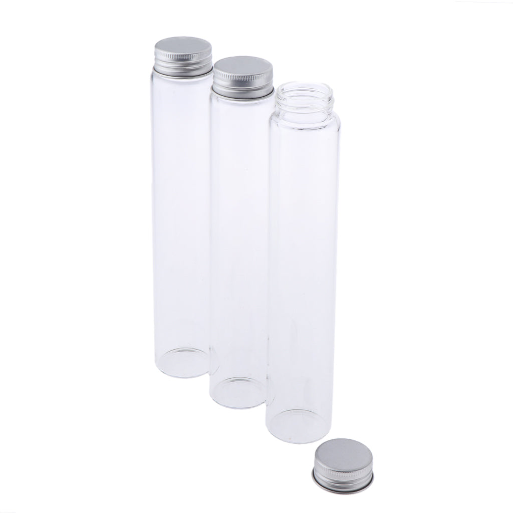 3pcs Durable Glass Empty Lotion Bottles With Aluminum Caps 180ml