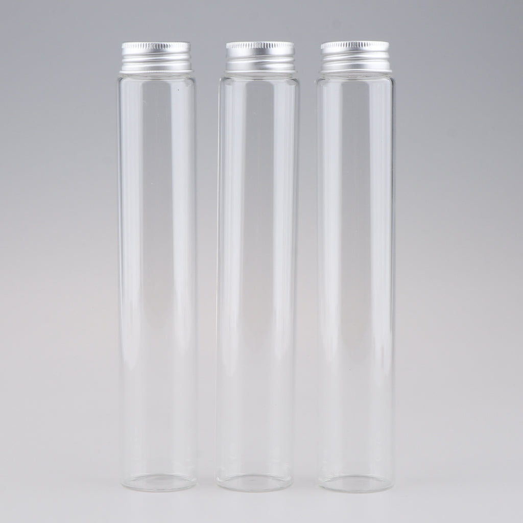 3pcs Durable Glass Empty Lotion Bottles With Aluminum Caps 180ml