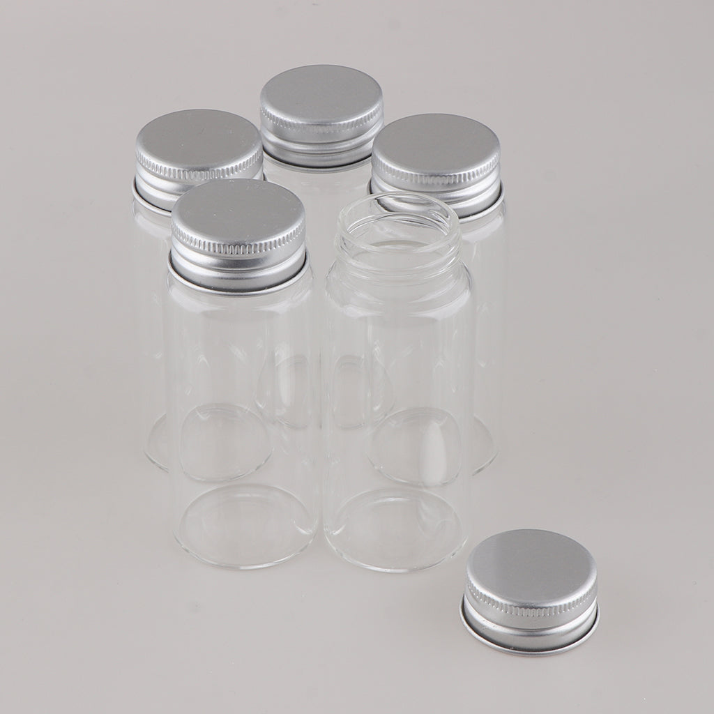 5Pcs Refillable Glass Makeup Bottles Cosmetic Pills Storage Containers 70ml