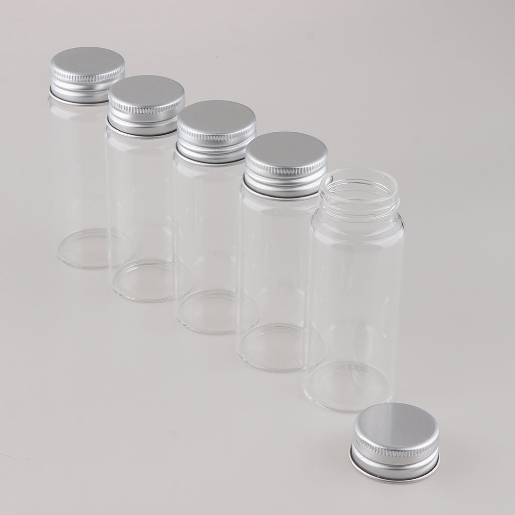 5Pcs Refillable Glass Makeup Bottles Cosmetic Pills Storage Containers 70ml