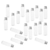 20Pcs 30ml Empty Plastic Bottles Tubes for Shampoo Lotions Clear Silver Cap