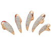 Fashion Eagle Claw Rings Crystal Jewelry Nail Art Decoration Party Golden