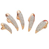 Fashion Eagle Claw Rings Crystal Jewelry Nail Art Decoration Party Golden