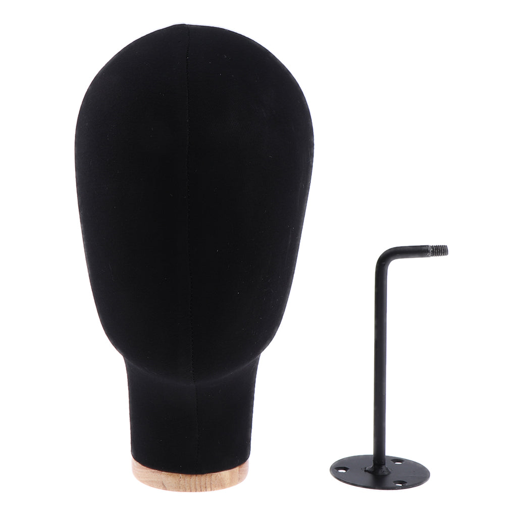 Wall Mounted Mannequin Head Wig Hat Making Glasses Display Model Manikin Black