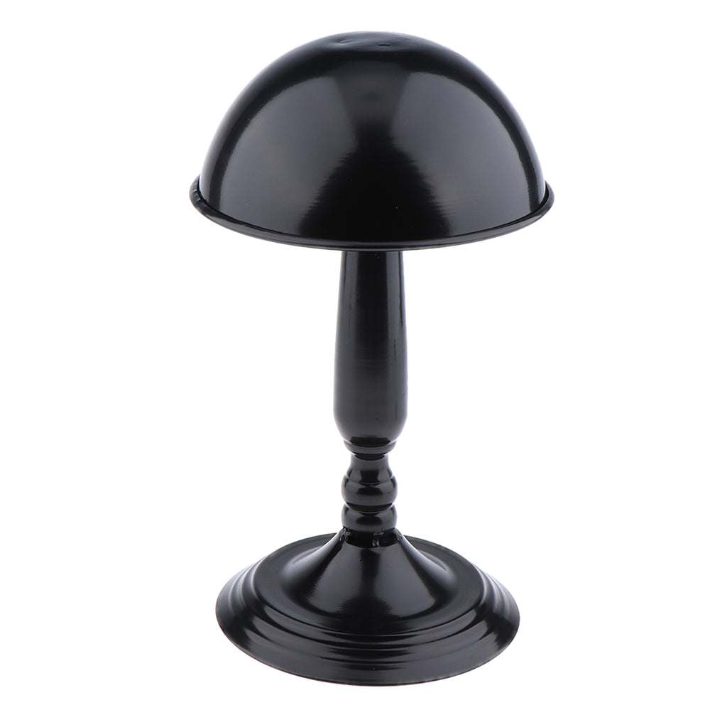 Retro Mushroom Hat Cap Storage Display Holder Hair Wigs Rack Shelf Stand Black