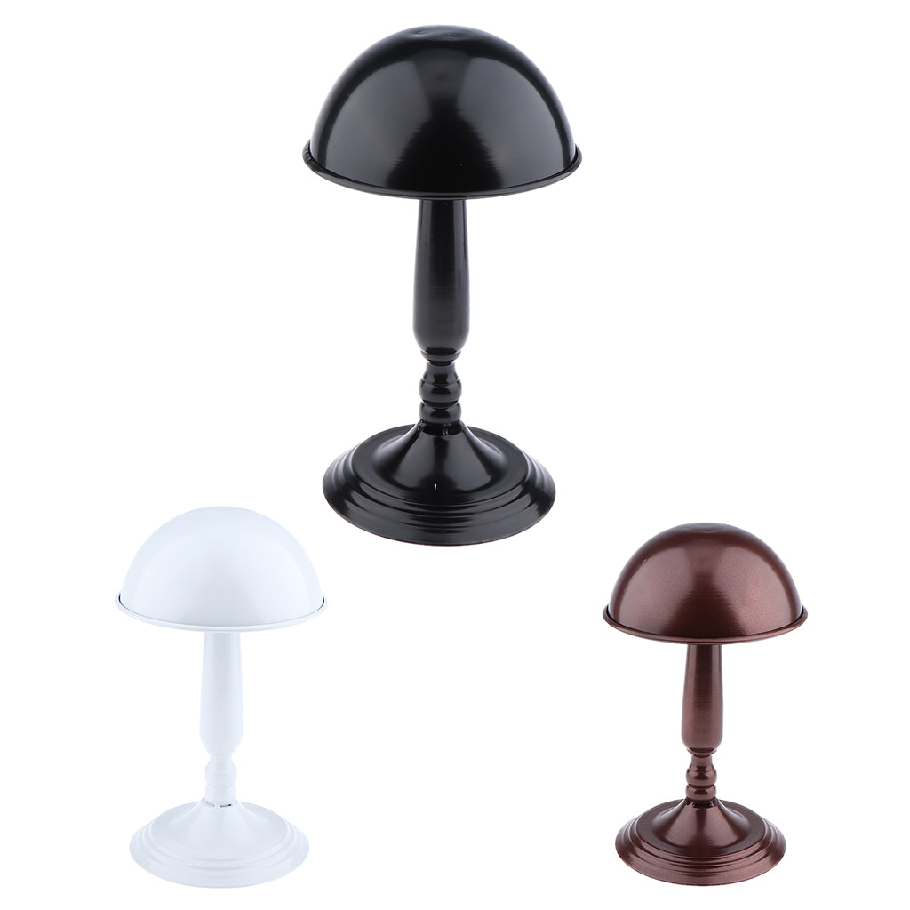 Retro Mushroom Hat Cap Storage Display Holder Hair Wigs Rack Shelf Stand Black