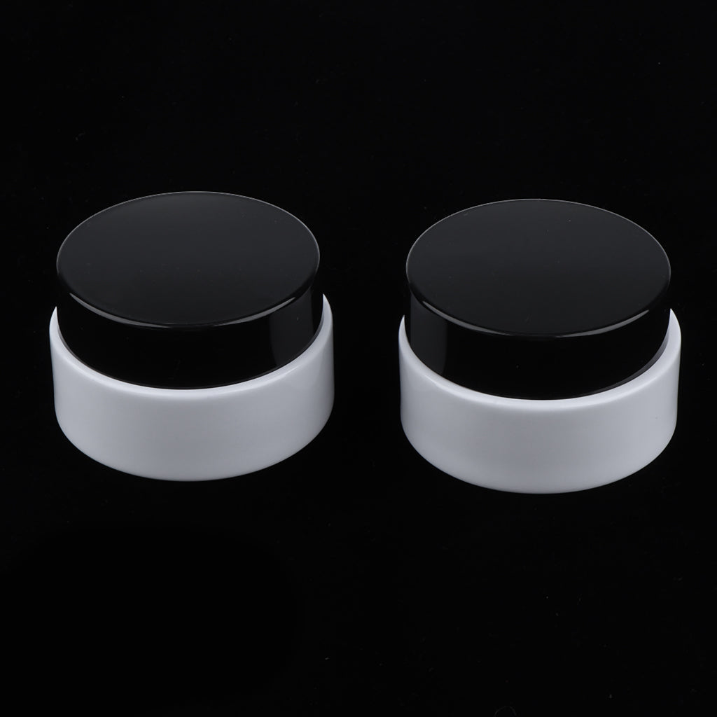 2pcs Empty Glass Makeup Container Face Cream Jars Bottle Case for Travel 30g