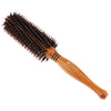 Round Anti-Static Wooden Barrel Hairbrush for Blow Drying Styling Curling Large