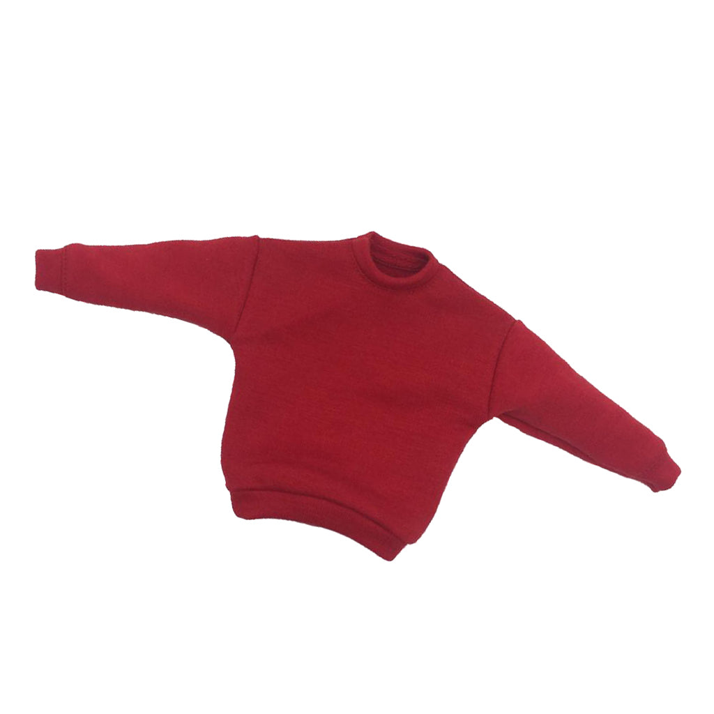 1/6 Action Figure Clothes Sweater 12" Male Body Model Clothing Red