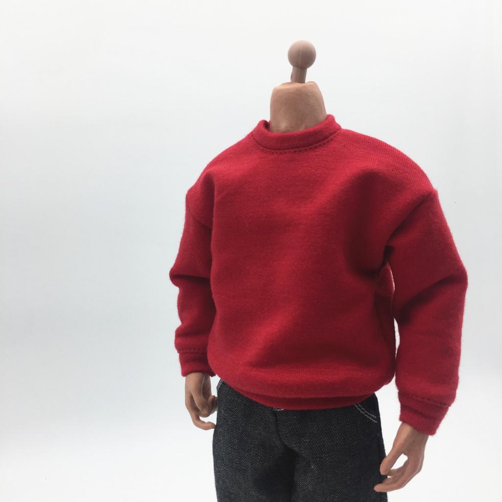 1/6 Action Figure Clothes Sweater 12" Male Body Model Clothing Red