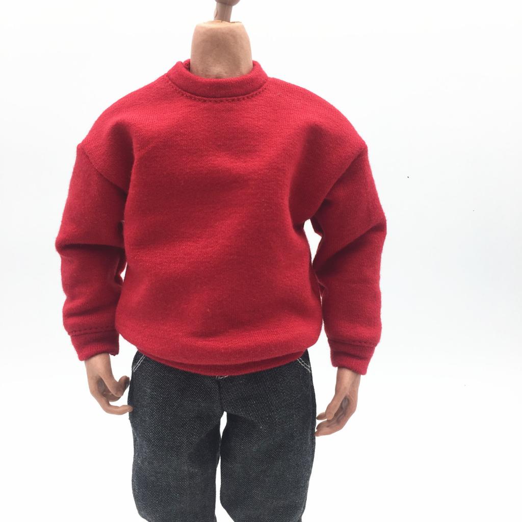 1/6 Action Figure Clothes Sweater 12" Male Body Model Clothing Red