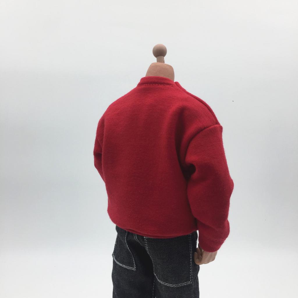 1/6 Action Figure Clothes Sweater 12" Male Body Model Clothing Red