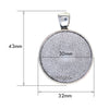 50pcs Blank Round Bezel Tray Base for Cabochon Pendant Tibetan Silver 30mm